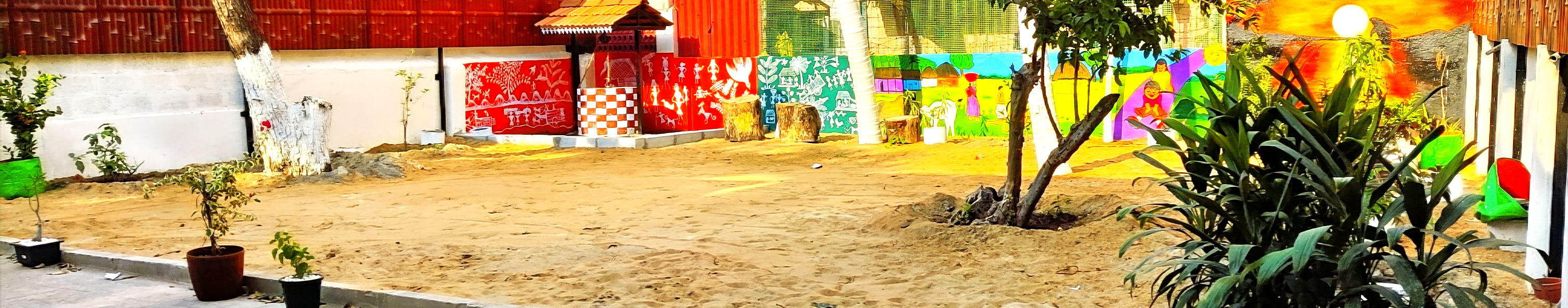Outdoor play space at Dheeksha Montessori